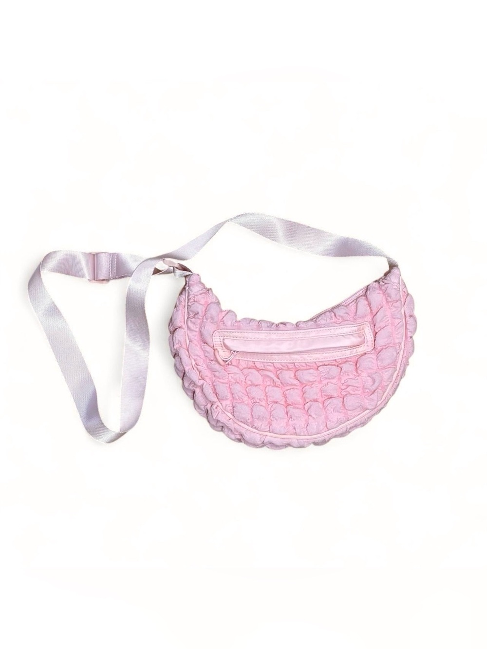 pink quilted crossbody bag